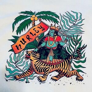 Hurley cropped t-shirt‎ White Shirt Women's large